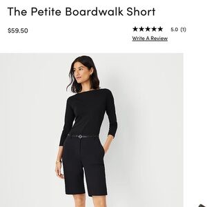 Ann Taylor NWT curvy boardwalk shorts 9” inseam black